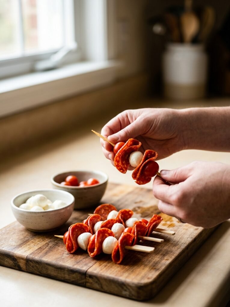 Low Carb Pepperoni and Mozzarella Skewers 14 Cooking Pepperoni Mozzarella 202604261923
