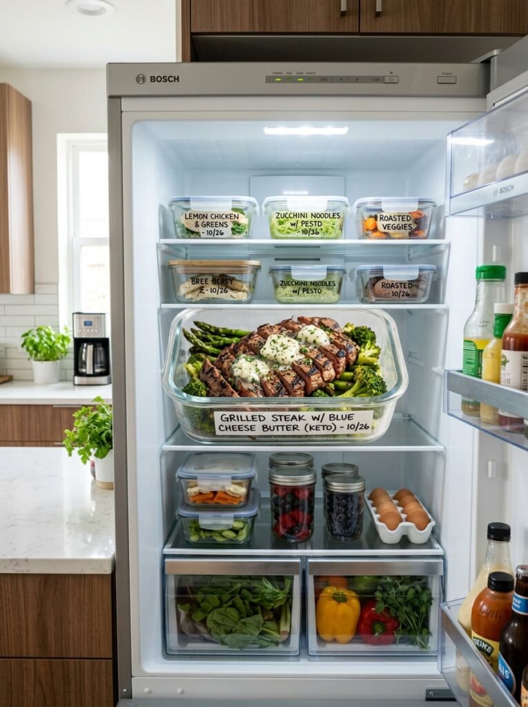 Low Carb Grilled Steak with Blue Cheese Butter 16 Food storage containers 202604281714