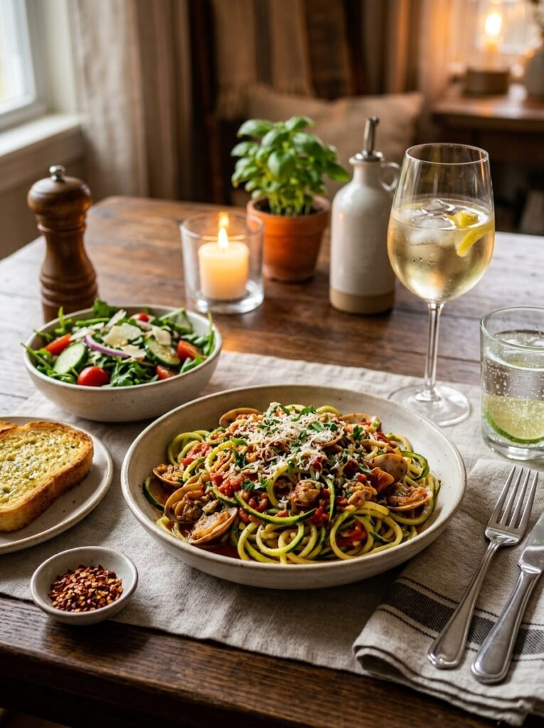 Low Carb Zucchini Pasta with Red Clam Sauce 15 Low Carb Zucchini 202604261928