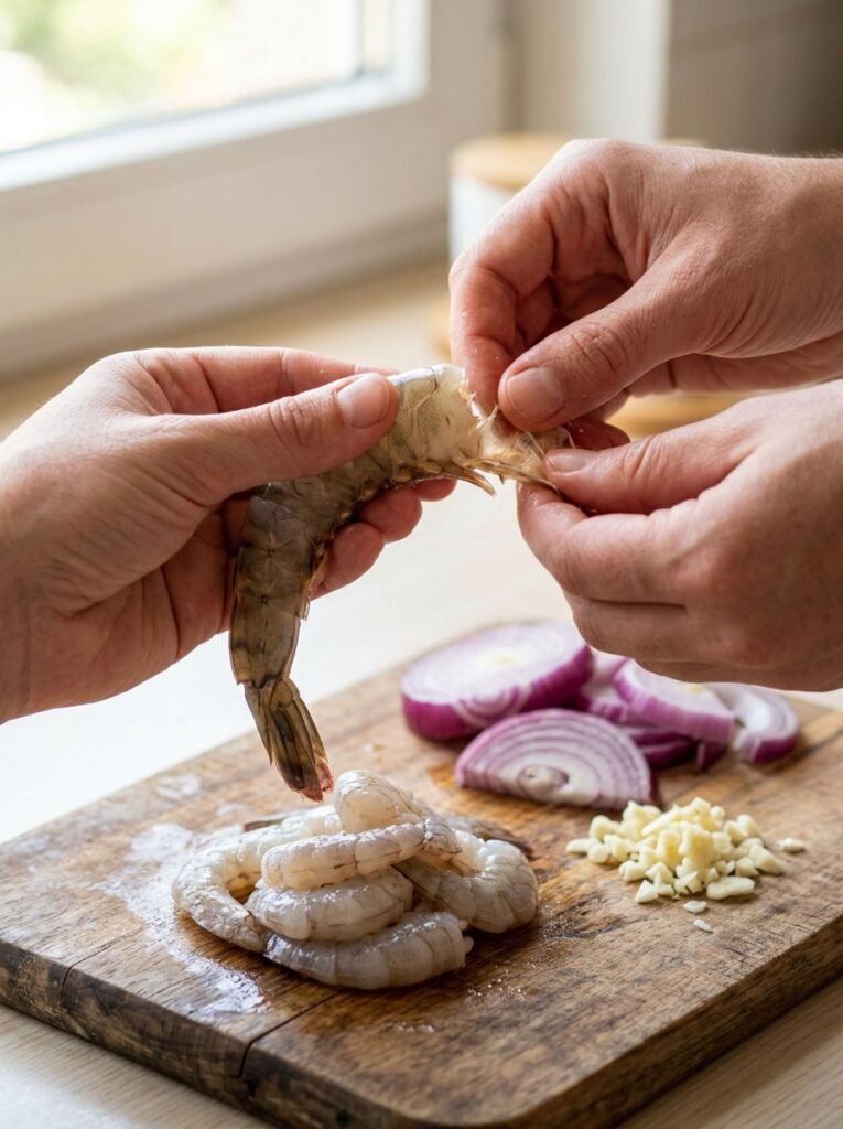 Shrimp onion stir 202604221837