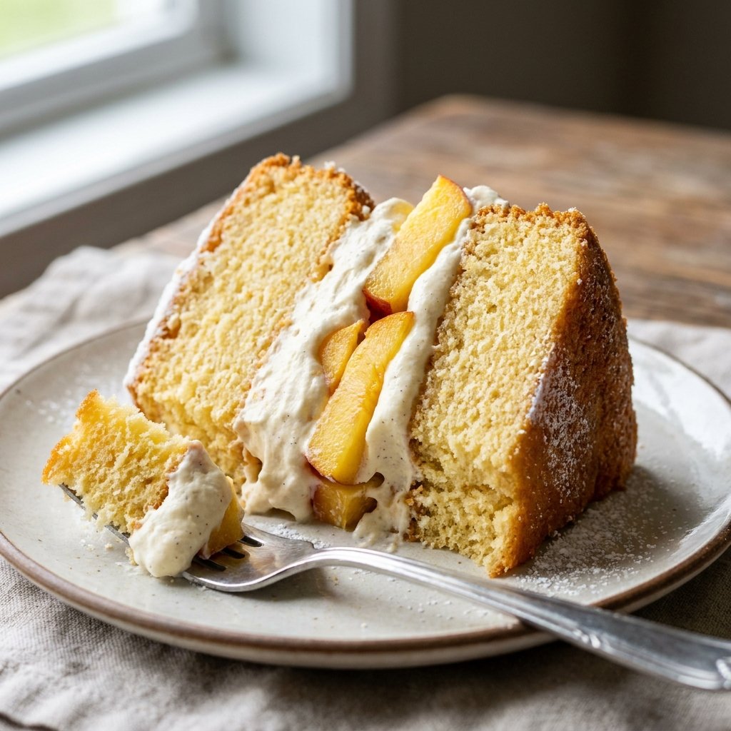 Peaches and Cream Victoria Sandwich Recipe