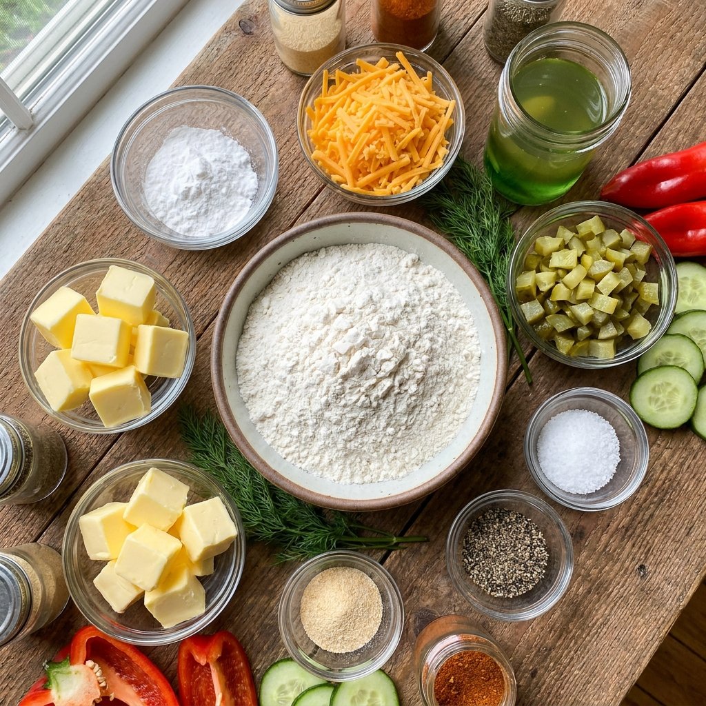 pickle cheese biscuits Recipe