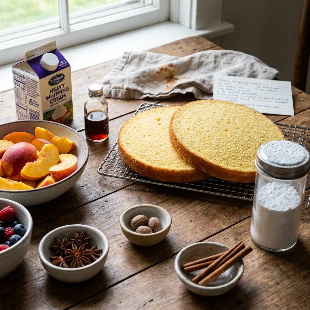 Peaches and Cream Victoria Sandwich Recipe