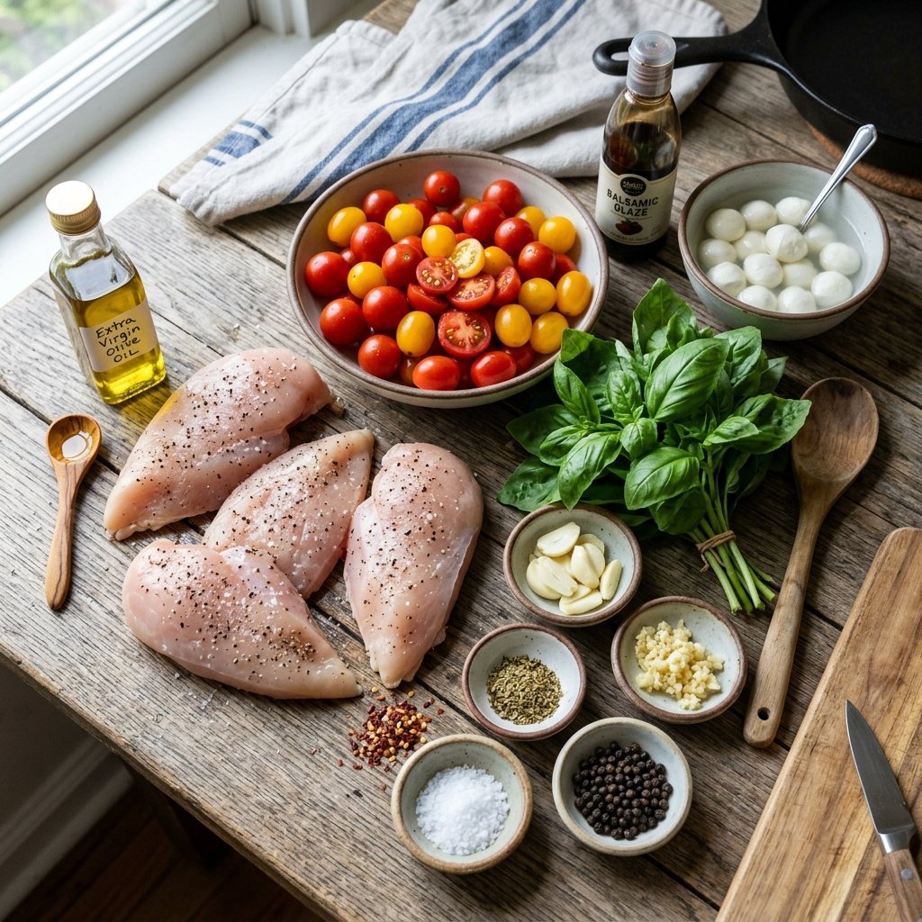 One Pan Caprese Chicken Recipe
