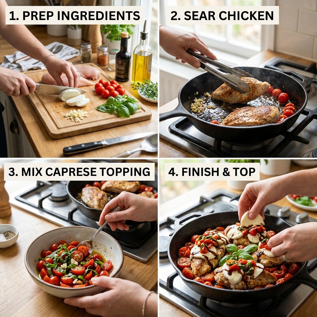 One Pan Caprese Chicken Recipe