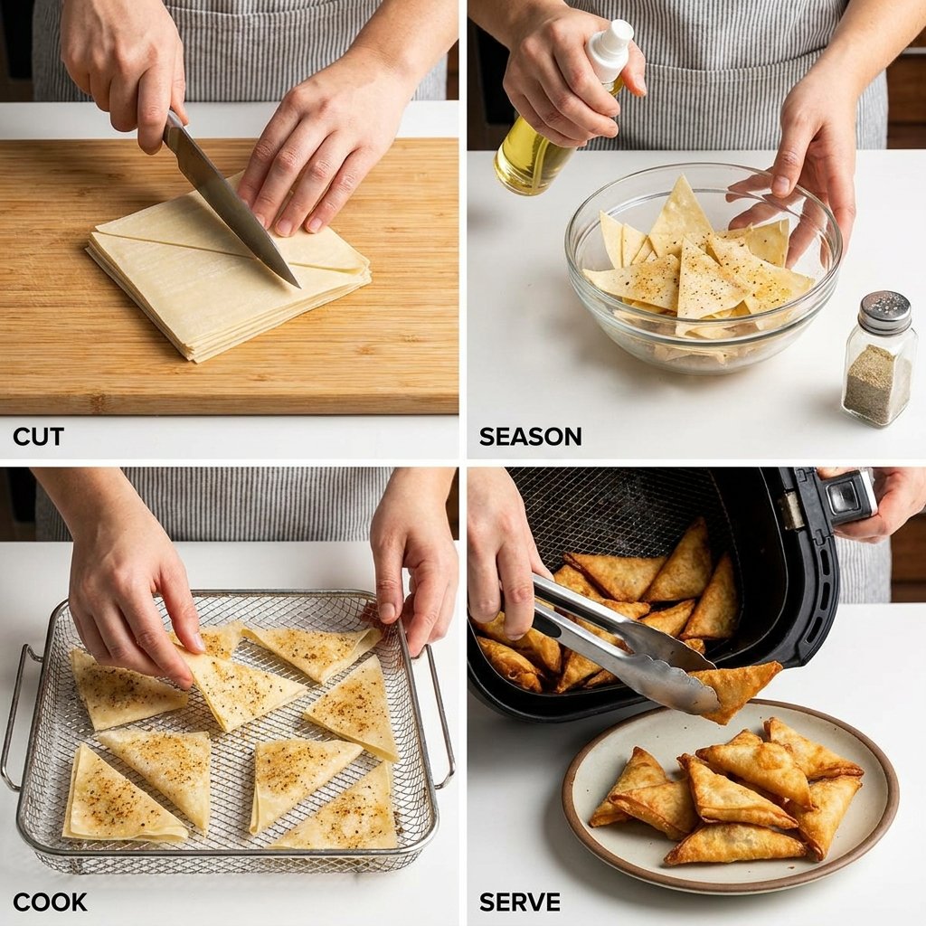 Air fryer lumpia chips weight loss snack Recipe