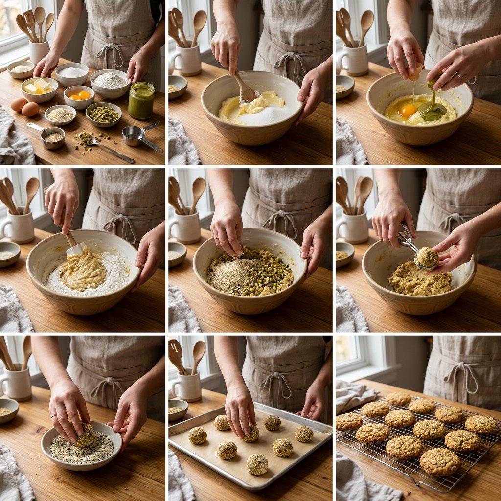 Sesame and Pistachio Butter Cookies Recipe: Nutty, Crunchy Homemade Treats 2026 14 Sesame and Pistachio Butter Cookies recipe
