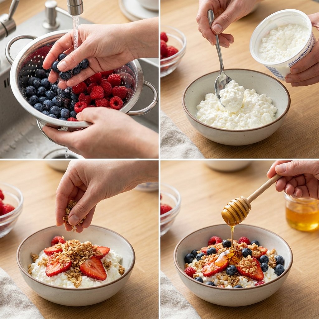 berry cottage cheese breakfast bowl