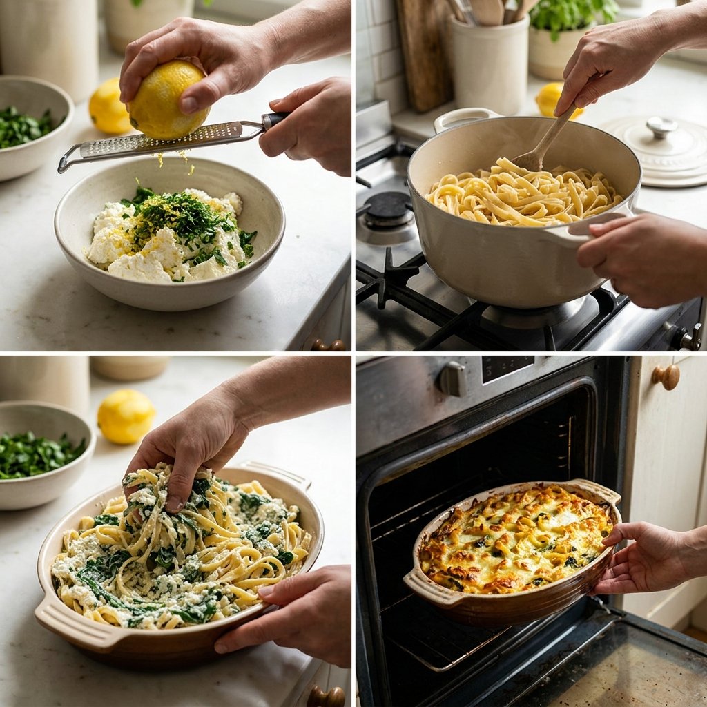 Lemon Ricotta Pasta Bake Recipe