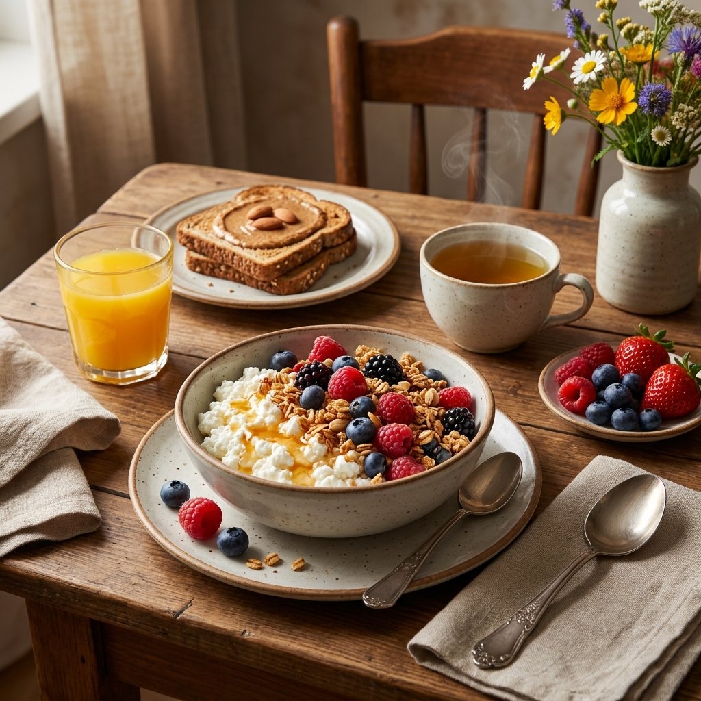 berry cottage cheese breakfast bowl