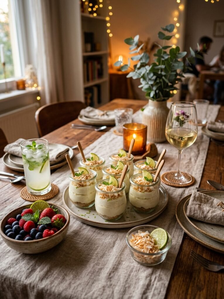 Low Carb Coconut Lime Cheesecake Jars: A Keto Dessert Recipe 15 A full serving setup of 202605181556