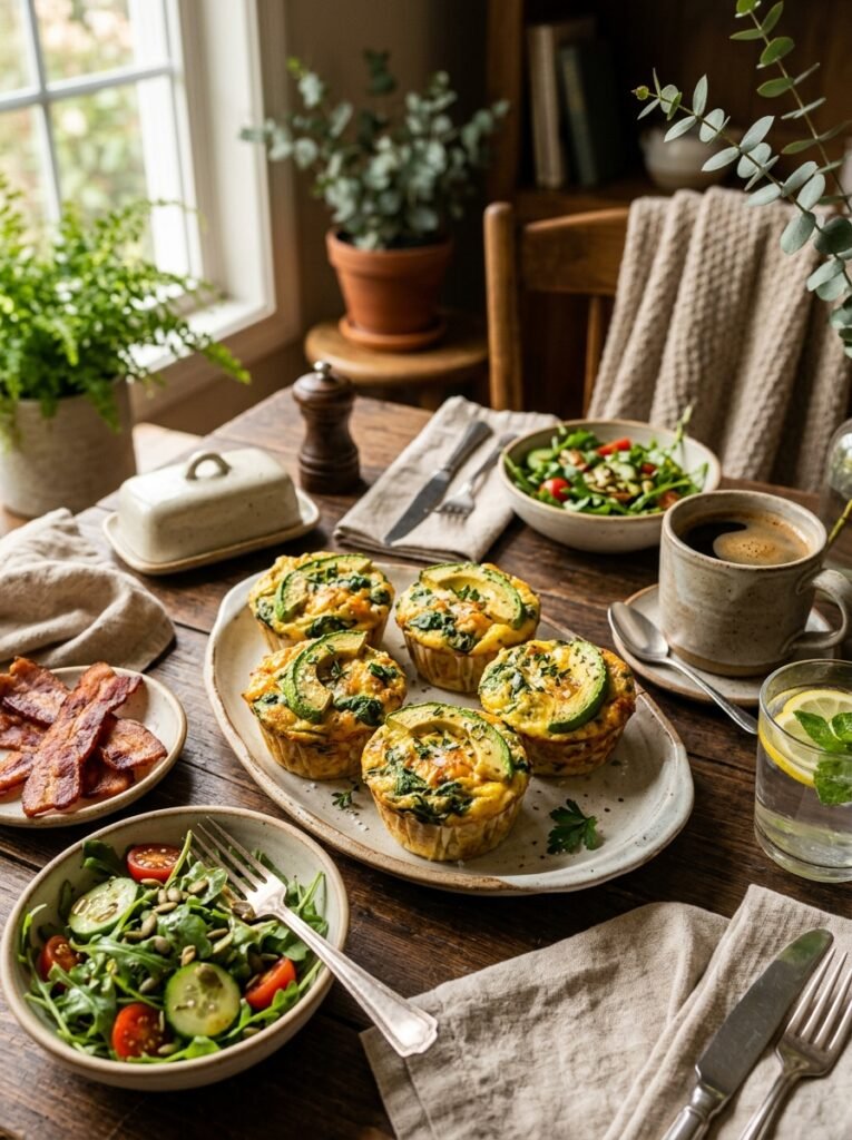 Avocado spinach egg muffins setup 202605242359