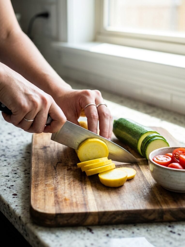 Beef summer squash skillet cooking 202605231242