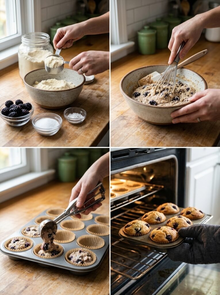 Low Carb Blackberry Almond Muffins 14 Blackberry almond muffins cookin… 202605301446