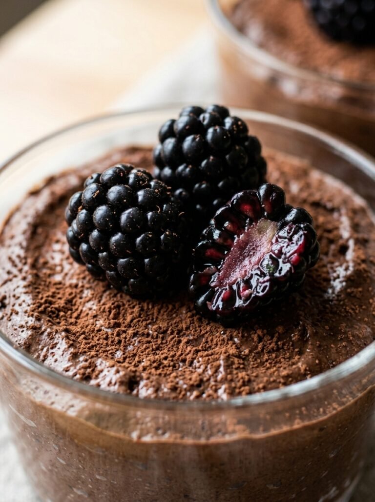 Low Carb Blackberry Chocolate Mousse Cups: Keto Dessert Recipe 17 Blackberry chocolate mousse cups 202606071437