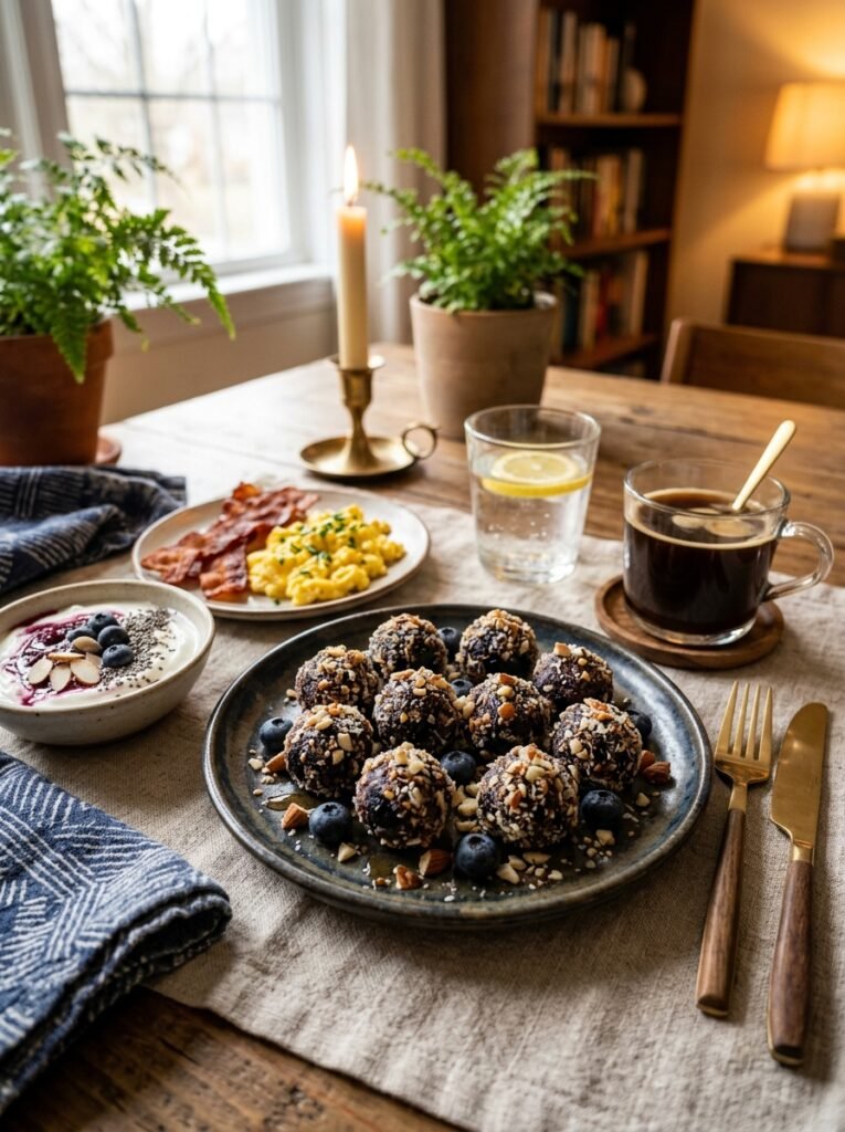 Low Carb Blueberry Almond Butter Bites: Easy No-Bake Keto Snack 15 Blueberry almond butter bites setup 202606061854
