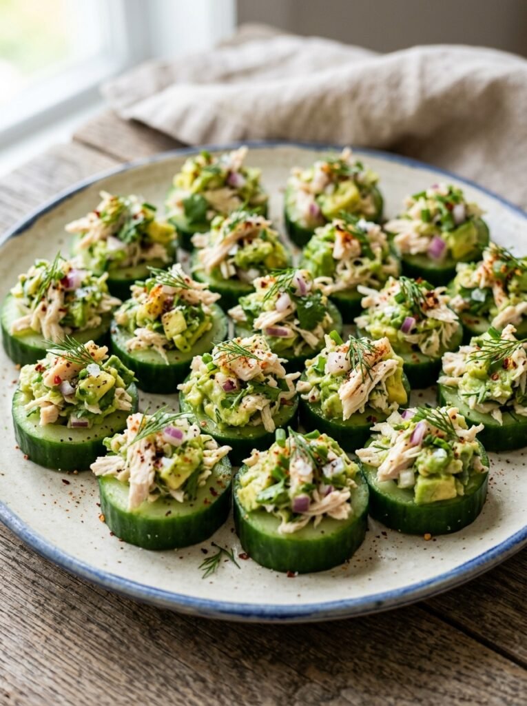 low carb chicken avocado cucumber bites: The Ultimate Healthy Snack 12 Chicken avocado cucumber bites 202605301414