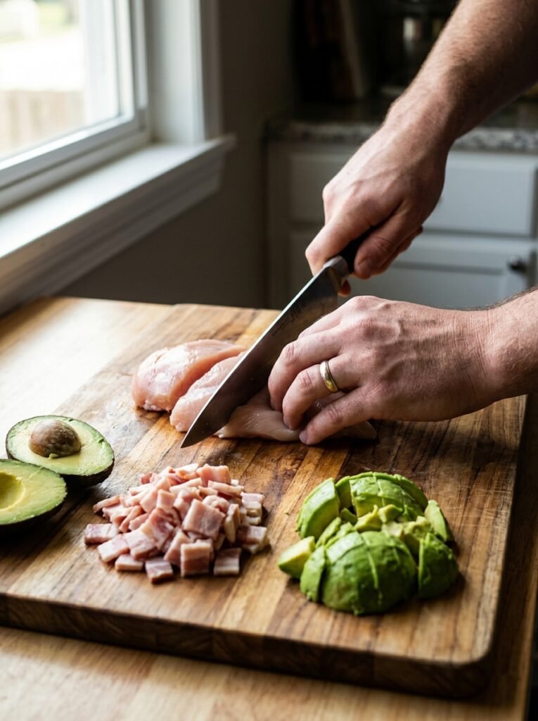 low carb chicken bacon avocado dinner bowl 14 Chicken bacon avocado dinner bowl 202606031620
