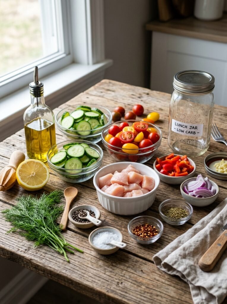 low carb chicken tomato cucumber lunch jar 13 Chicken tomato cucumber lunch jar 202606091422 1