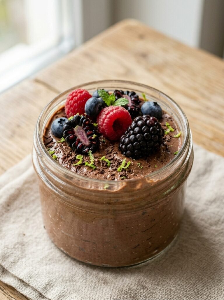 Chocolate avocado berry mousse 202605181428