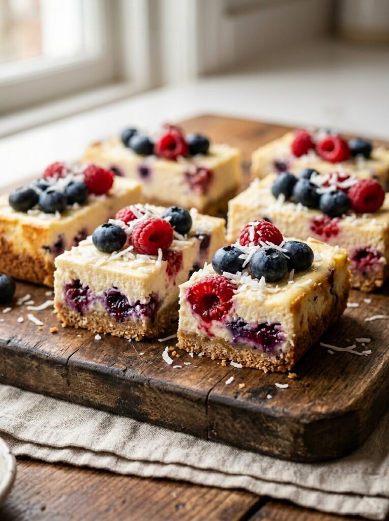 Coconut berry cheesecake bars 202606051528
