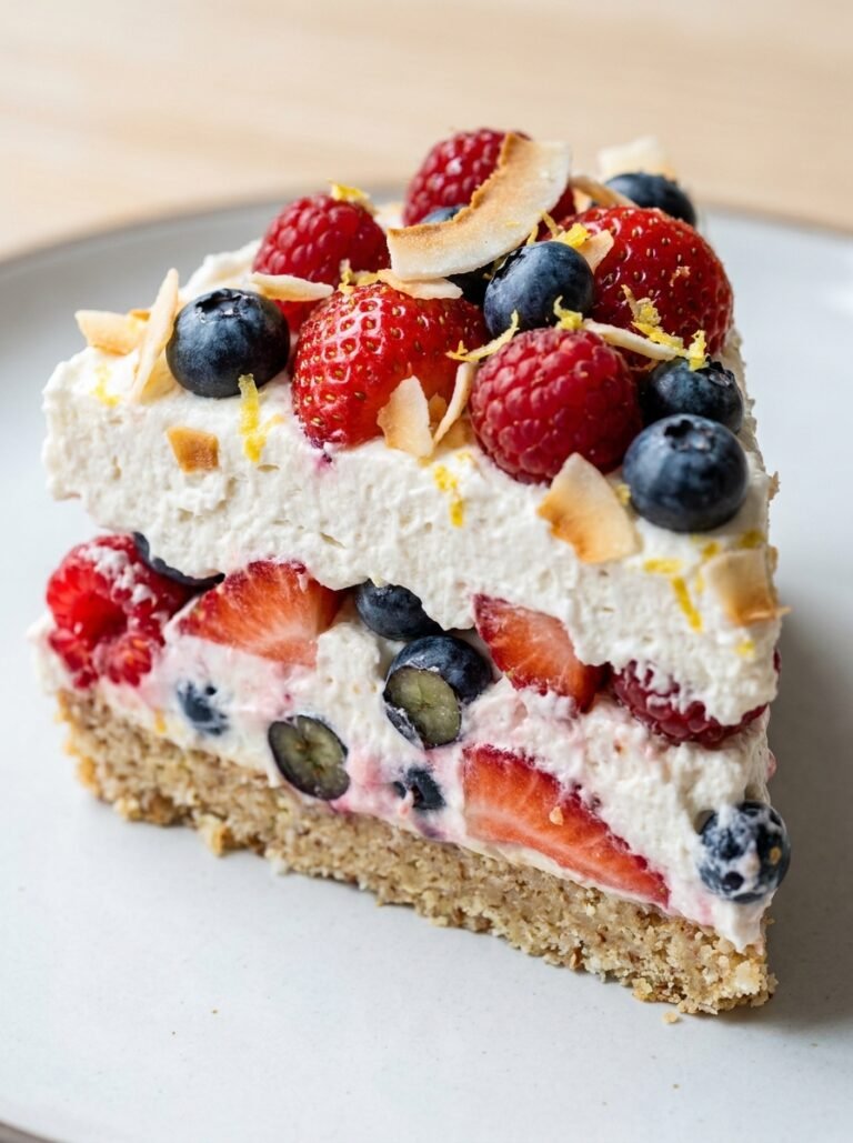 low carb coconut berry icebox cake: A No-Bake Summer Dessert 17 Coconut berry icebox cake 202605131535
