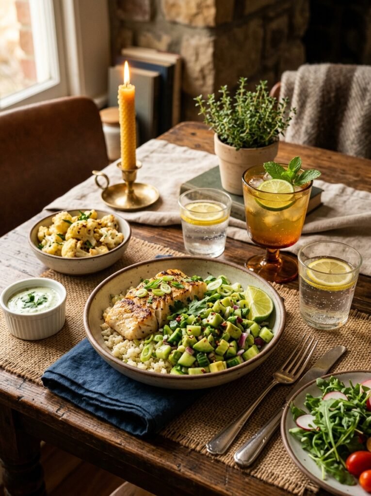 Cod cucumber avocado salsa bowl 202606101610