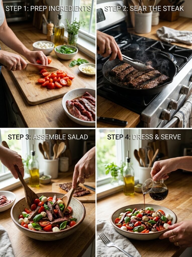 Low Carb Steak Tomato Mozzarella Salad 14 Cooking steak tomato mozzarella … 202606091402