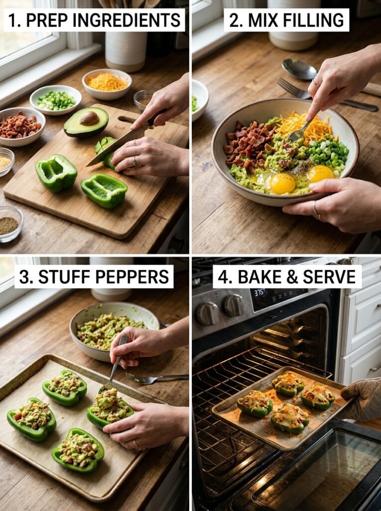 Cooking stuffed breakfast peppers 202606061847