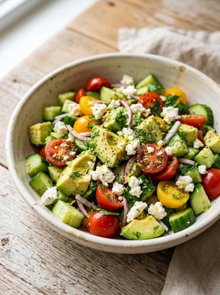 Cucumber avocado breakfast salad 202605311400