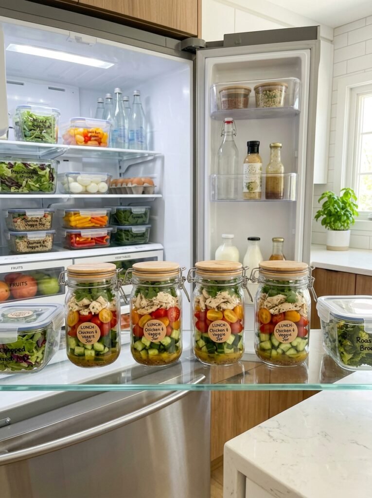 low carb chicken tomato cucumber lunch jar 16 Food storage containers low carb… 202606091423