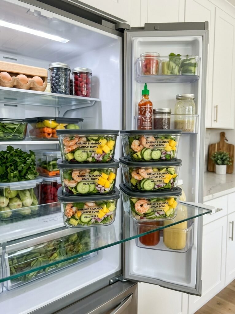 Low Carb Shrimp Mango Cucumber Lunch Bowl 16 Food storage containers lunch bowl 202606081535