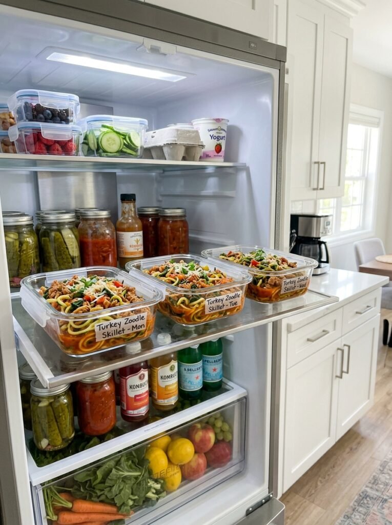 Low Carb Turkey Zucchini Noodle Lunch Skillet 16 Food storage containers lunch sk… 202606081605