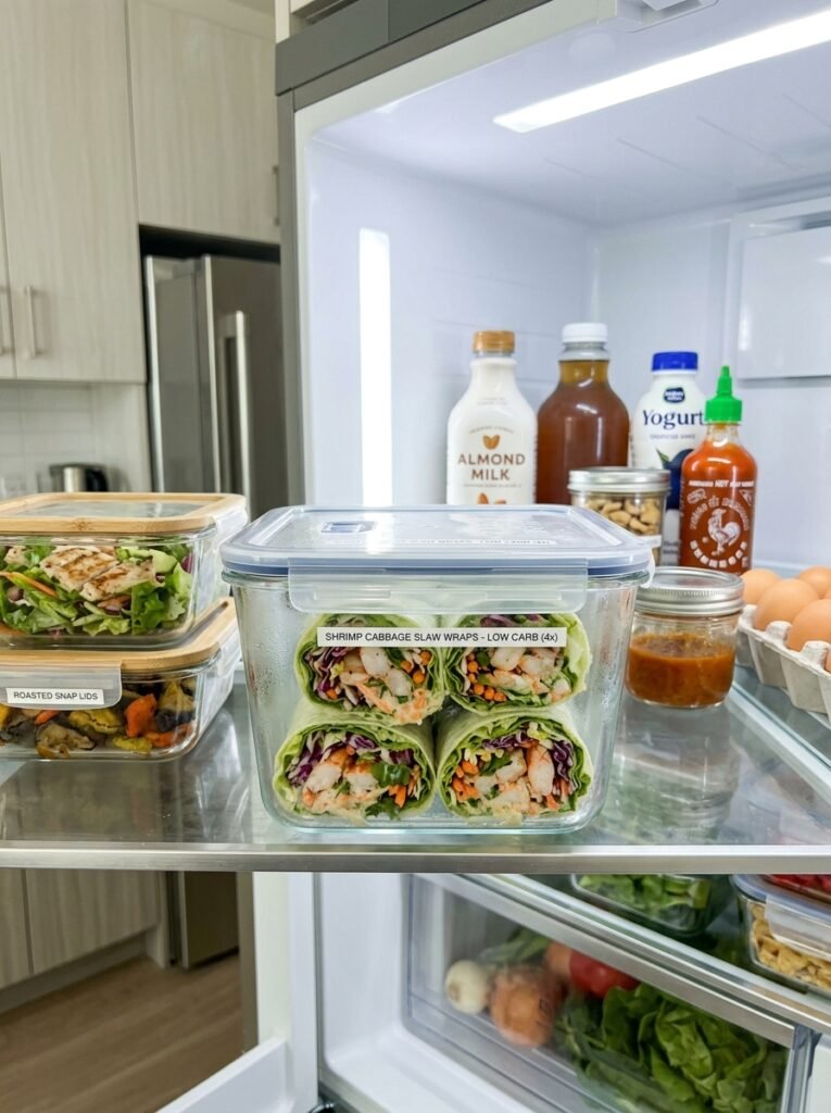 Low Carb Shrimp Cabbage Slaw Lunch Wraps: A Crispy, Fresh, Quick Recipe 16 Food storage containers lunch wraps 202605250010