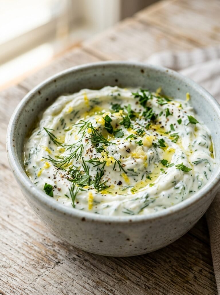 Greek yogurt lemon herb dip 202605181537