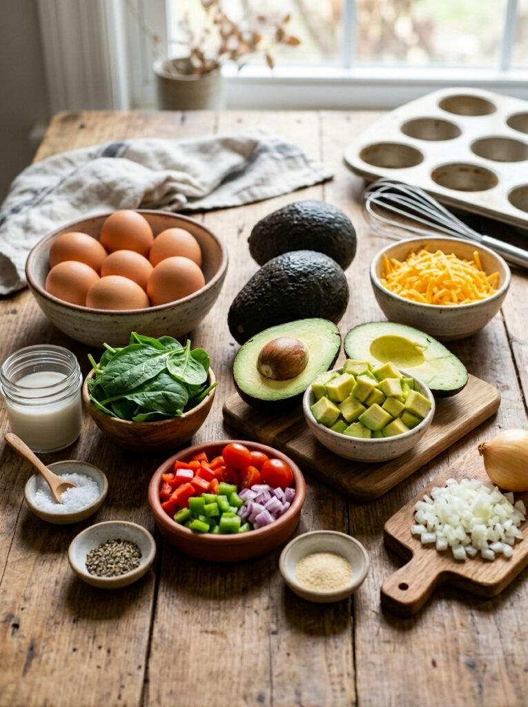 Ingredients for avocado spinach … 202605242359