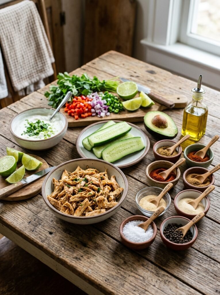 Ingredients for chicken taco bites 202606031624