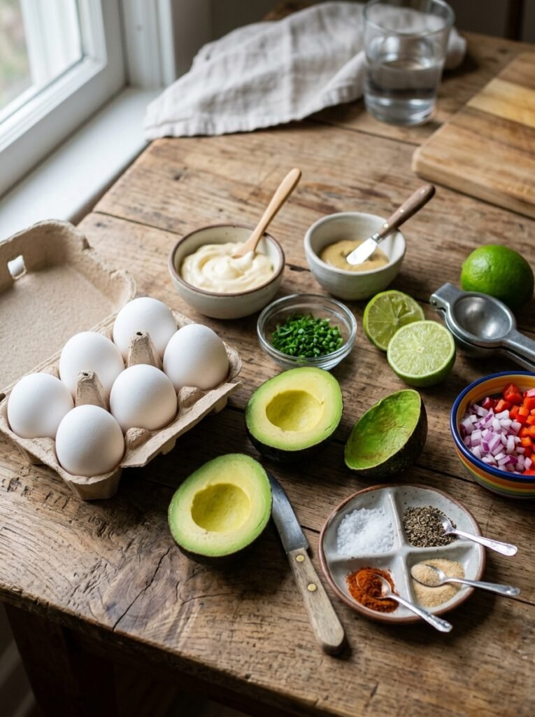 Low carb avocado deviled eggs 13 Ingredients for deviled eggs arr… 202605031519