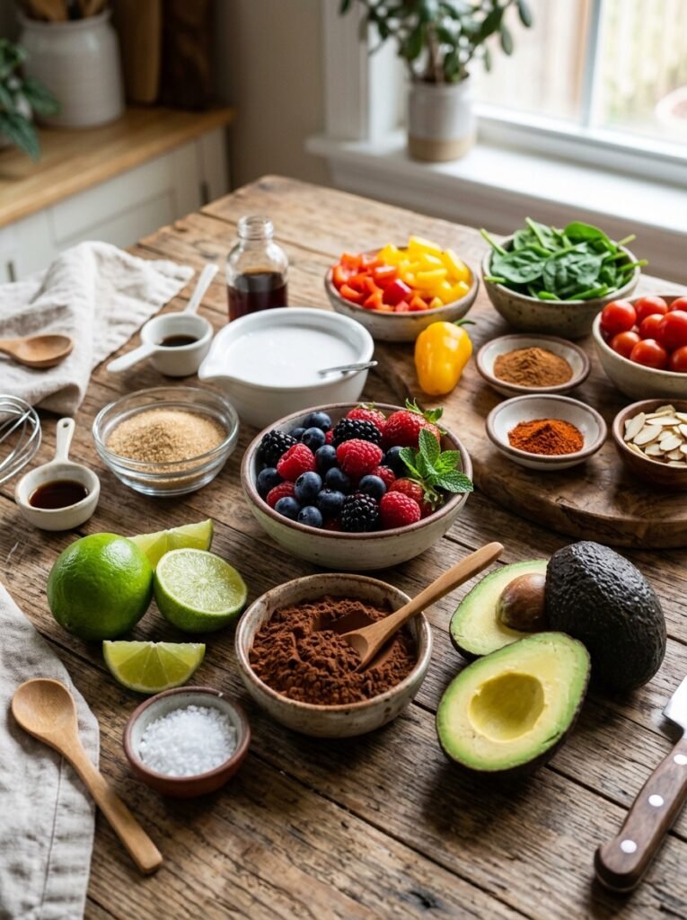 Ingredients for low carb mousse 202605181428