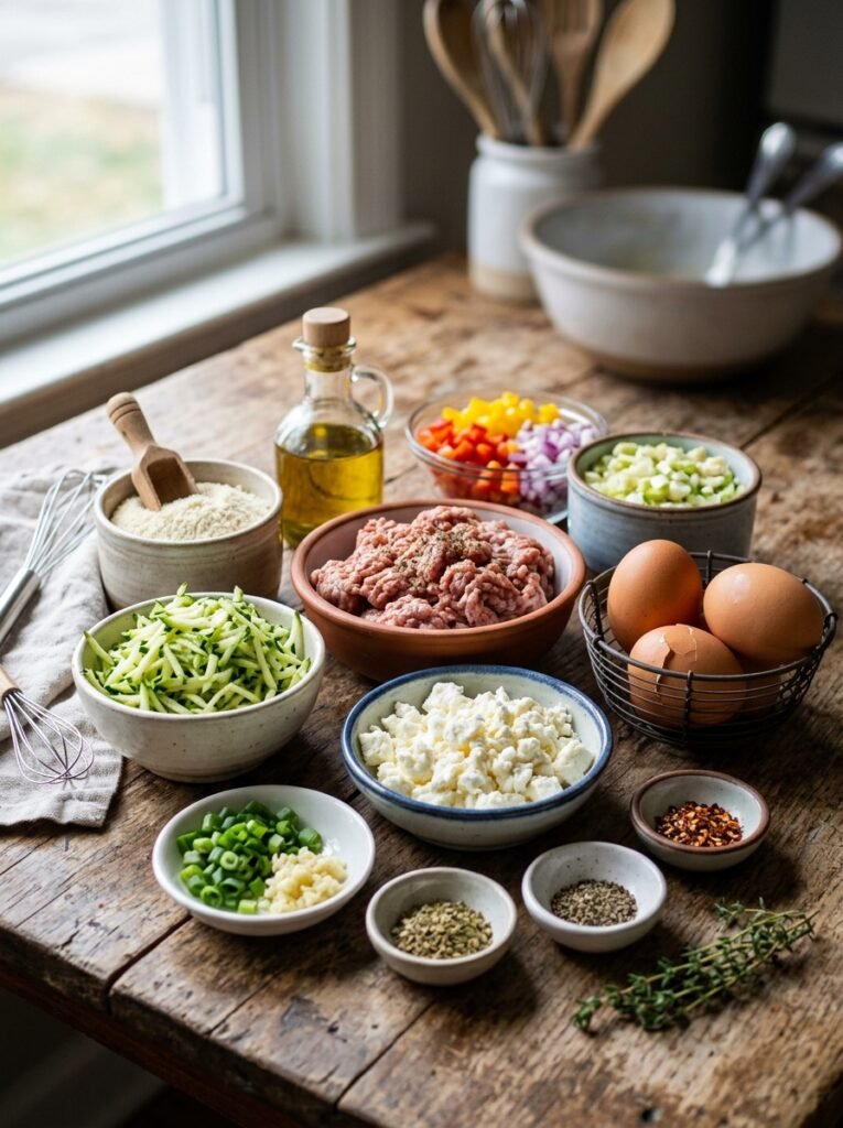Ingredients for sausage feta muf… 202606051522