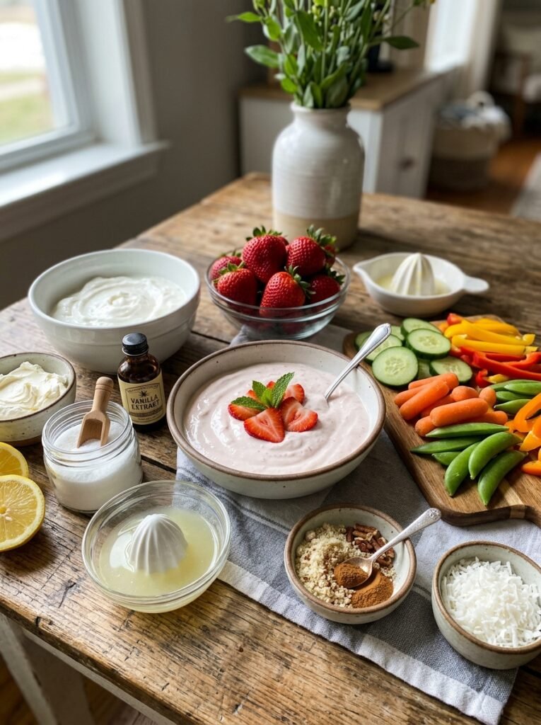 low carb strawberry cheesecake yogurt dip 13 Ingredients for strawberry chees… 202606101614