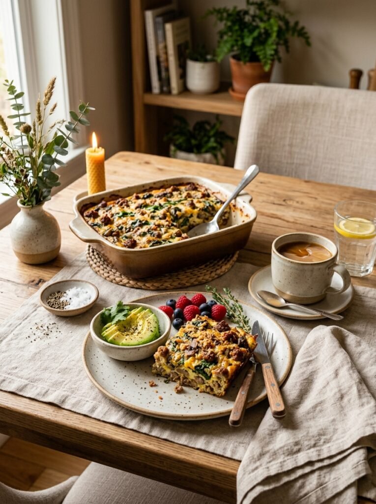 Keto breakfast casserole with sa… 202605051518