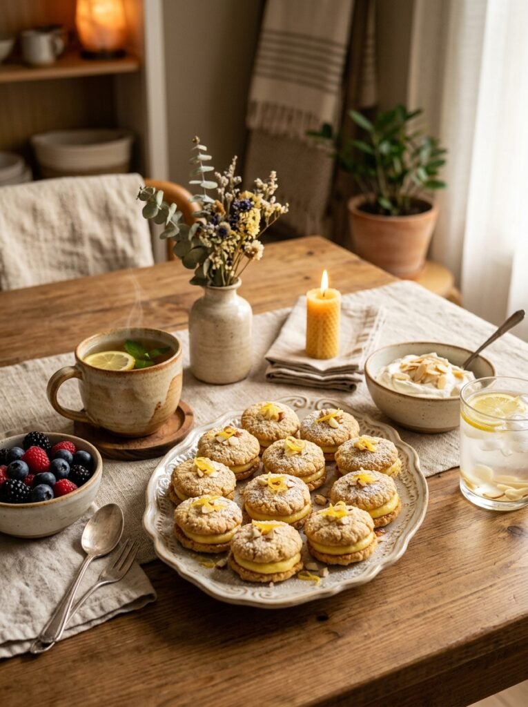 Low Carb Lemon Almond Cookie Sandwiches: A Zesty, Low-Carb Delight 15 Lemon almond cookie sandwiches s… 202606041543
