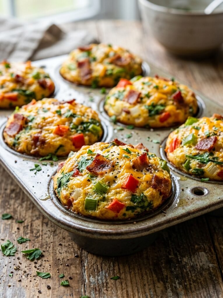 Low carb breakfast egg muffins with bacon 12 Low carb egg muffins bacon 202605021520