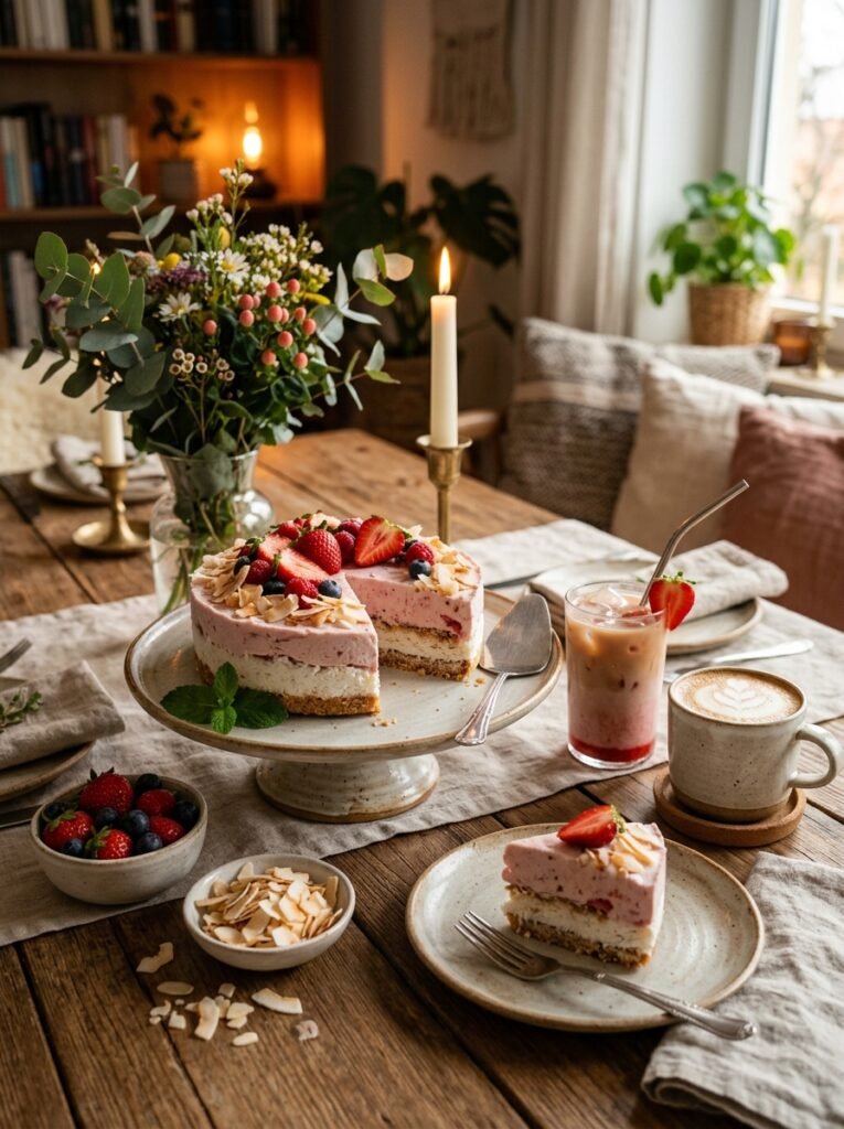 Low Carb Coconut Strawberry Ice Cream Cake 15 Low carb ice cream cake 202606081601