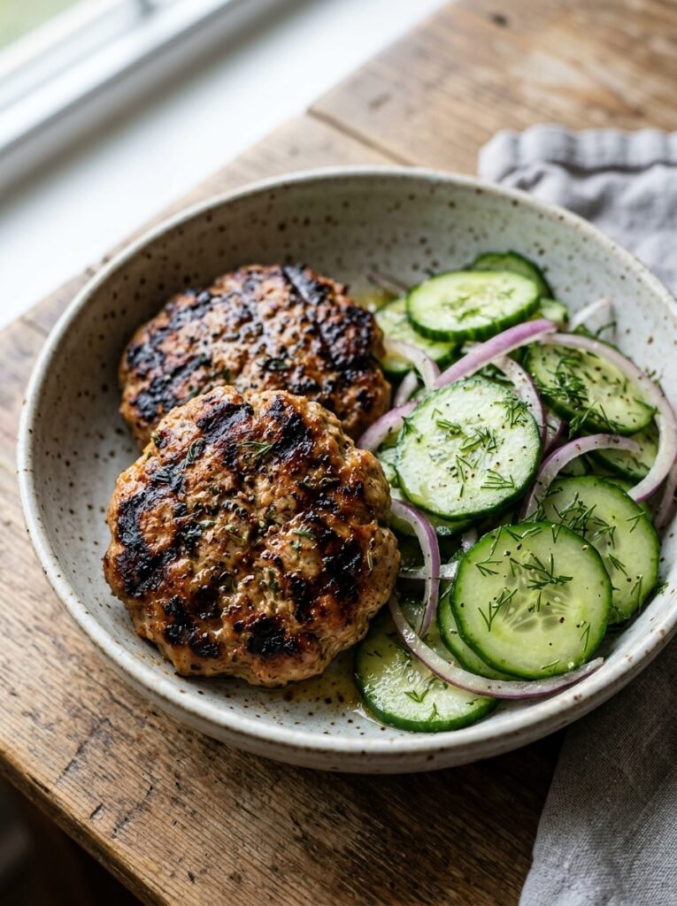 Low carb turkey patties cucumber… 202606051447