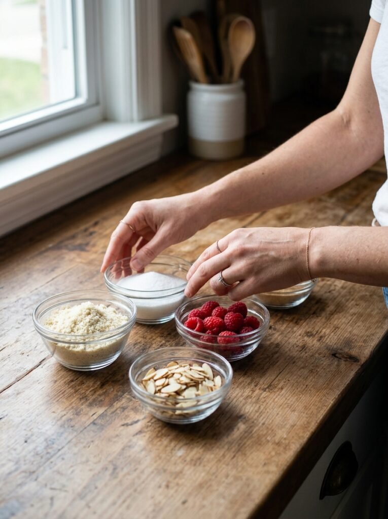 Low Carb Raspberry Almond Tartlets: A Delicious Homemade Recipe 14 Raspberry almond tartlets cookin… 202606081529
