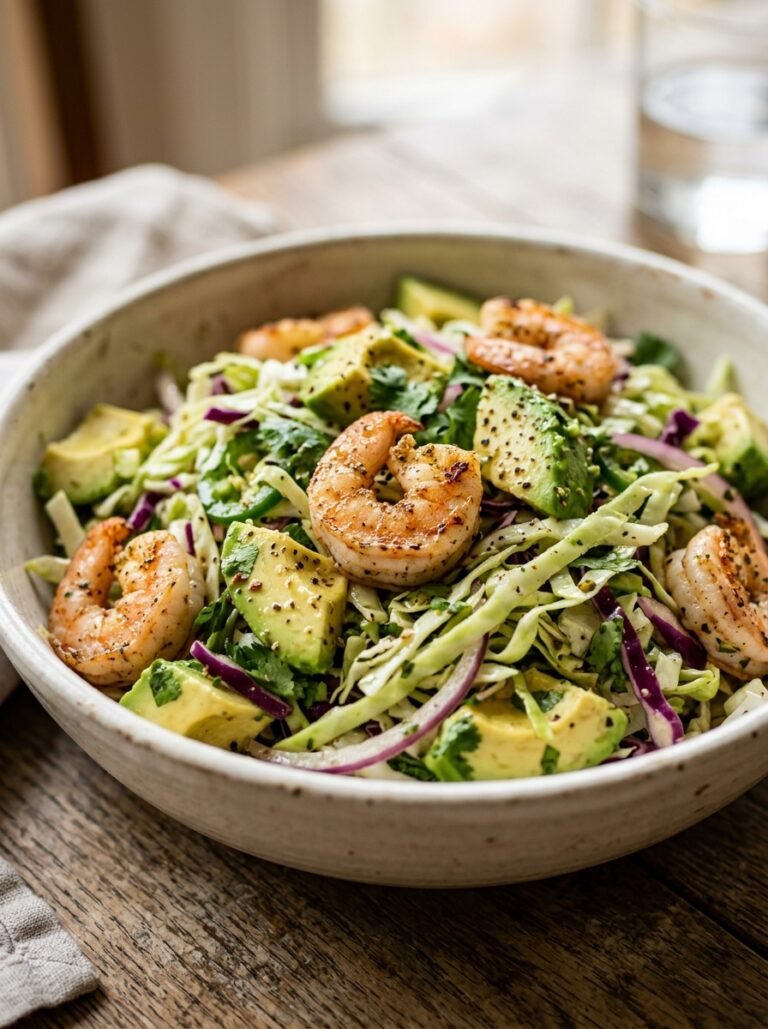 low carb shrimp avocado cabbage dinner slaw 17 Shrimp avocado cabbage dinner slaw 202605121356