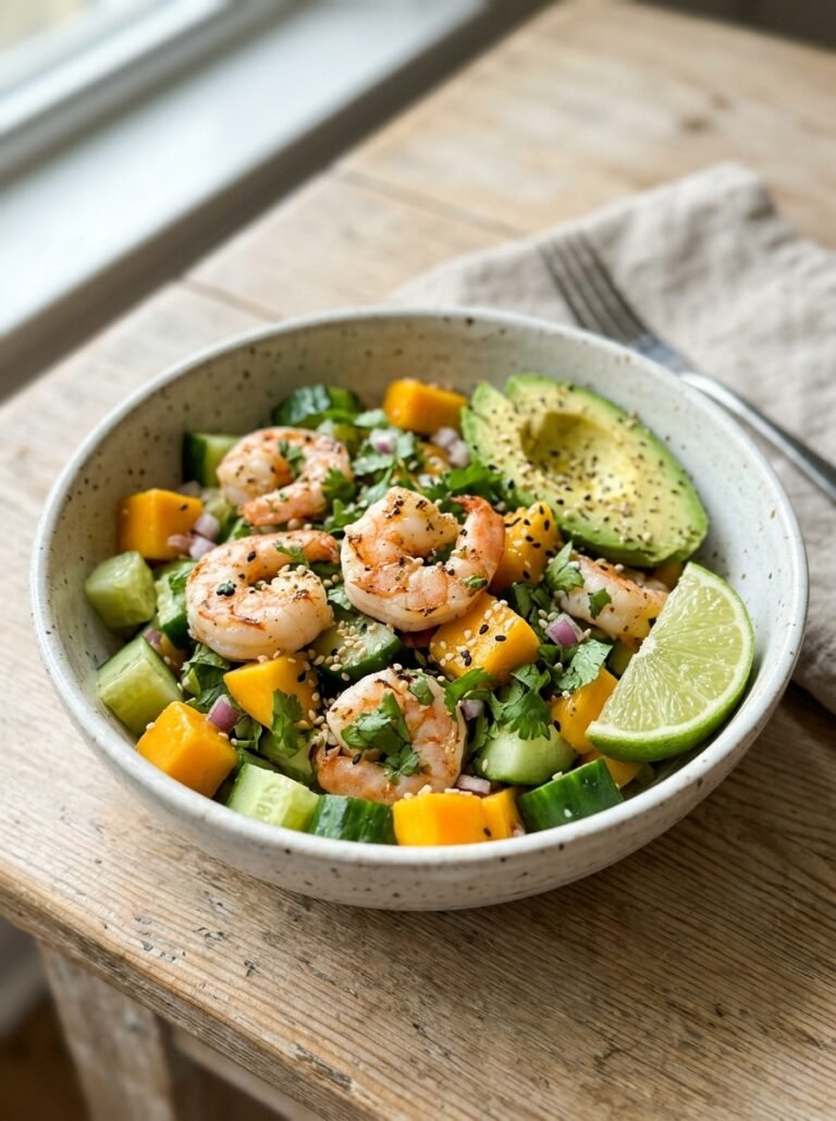 Low Carb Shrimp Mango Cucumber Lunch Bowl 17 Shrimp mango cucumber lunch bowl 202606081534