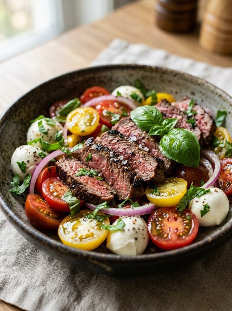 Low Carb Steak Tomato Mozzarella Salad 17 Steak tomato mozzarella salad 202606091402